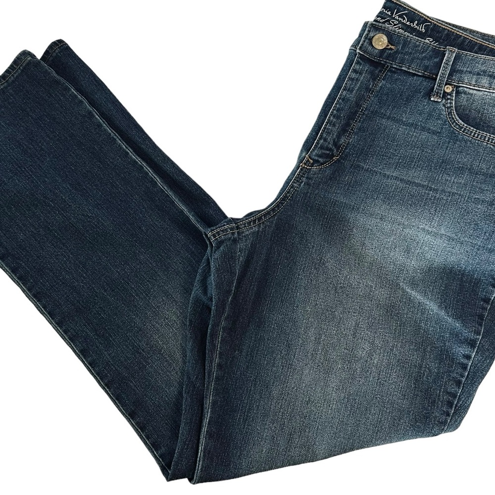 Gloria Vanderbilt Straight Leg Jeans- Dark Wash Size 16 Women’s